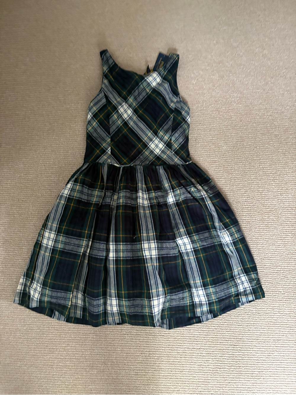 Polo by Ralph Lauren Green Plaid Sleeveless Dress